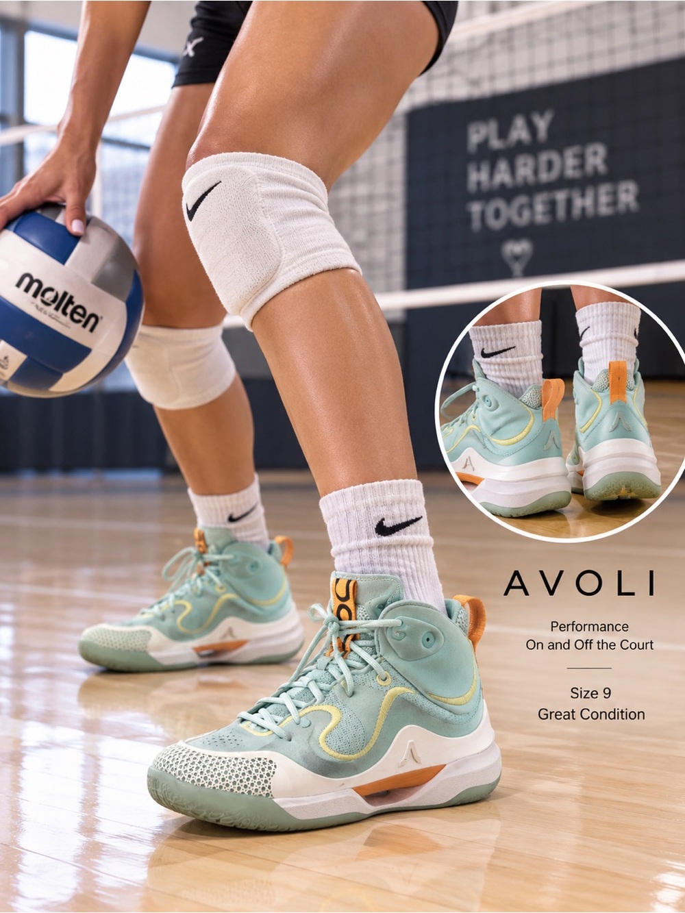 Avoli Volleyball Shoes size 9